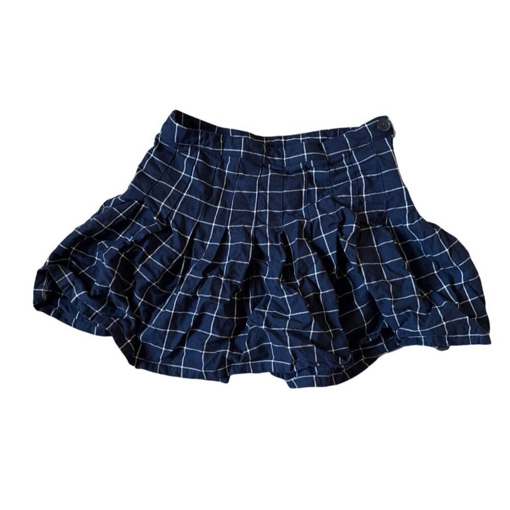 Forever 21 Womens Plaid Mini Pleated Skirt‎ Blue Size M Academia Schoolgirl